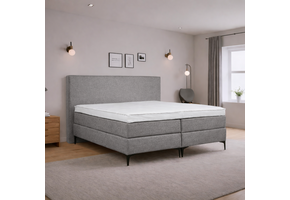 OP=OP Vaste Boxspring Amber - Antislip - 160 x 200 Grijs