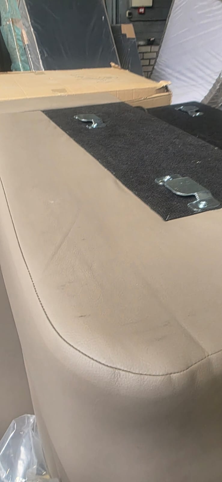 2dekans Slaapbank met opbergruimte Max | Hoekbank Rechts - Skaileer Beige (Stofschade - Rugleuning Hoogteverschil - Niet in originele verpakking)