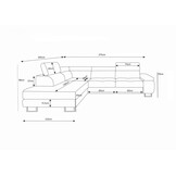 OP=OP Slaapbank met opbergruimte Sem | Hoekbank Links | 2 Kleurig Grijs