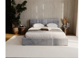 OP=OP Opberg Bed Monza | 140 x 200 Grijs | inclusief lattenbodem