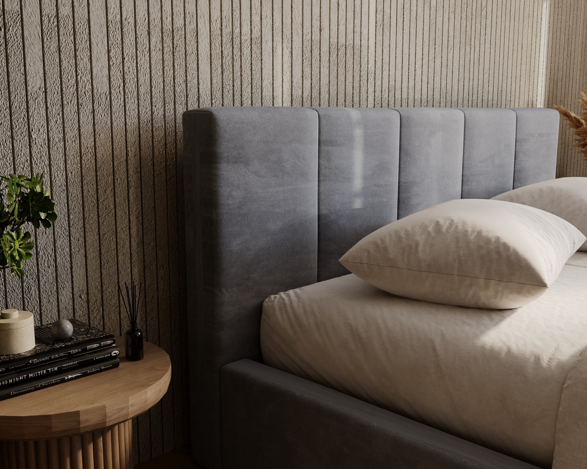 OP=OP Opberg Bed Monza | 140 x 200 Grijs | inclusief lattenbodem