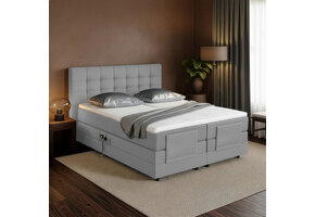 2dekans Elektrische Boxspring King | 180 x 200 Grijs (Schade + Niet in originele verpakking)