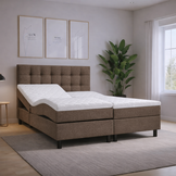 OP=OP Elektrische Boxspring Dubai | 140 x 200 Donker Beige