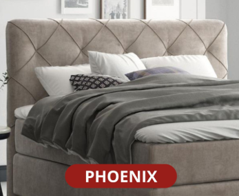 OP=OP Vaste Boxspring | 160 x 200 - Suede Zand | Hoofdbord Phoenix (ruit) + Hard box 30 cm