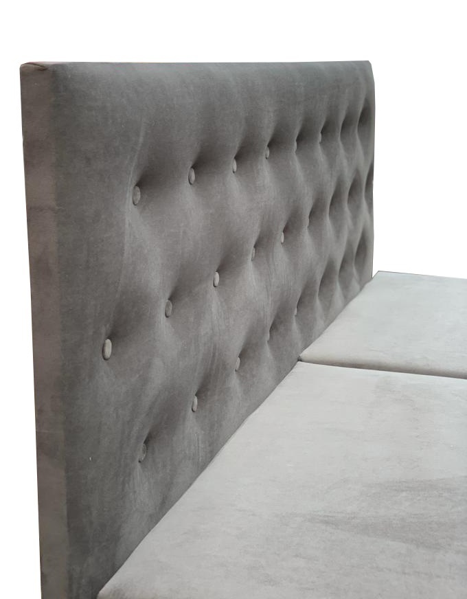 ACTIEDEAL Opberg boxspring Andy - 200 x 200 - Stof Zwart | GRATIS TOPPER - Incl. Pocketvering + 40 cm extra hoge opbergruimte