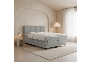 OP=OP Elektrische Boxspring Delux Levi | 200 x 220 Skaileer Grijs