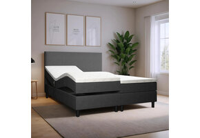 OP=OP Elektrische Boxspring Basic | 180 x 200 Antraciet