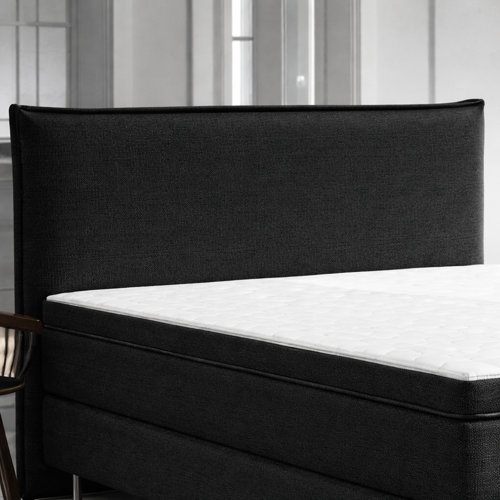 ACTIEDEAL Vaste Boxspring Houston | 180 x 200 Zwart | Incl. Pocketvering Stevig