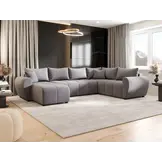 OP=OP Slaapbank met opbergruimte Max | Grijs | U-bank XL