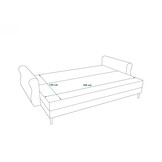 Slaapbank met opbergruimte Anne | IJsblauw | Zitbank