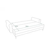 Slaapbank met opbergruimte Anne | Grijs | Zitbank