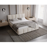 OP=OP Opberg Bed Nola | Geweven stof Antraciet | Incl. Metalen Gasdrukveren