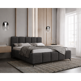 OP=OP Opberg Bed Nola | Geweven stof Antraciet | Incl. Metalen Gasdrukveren