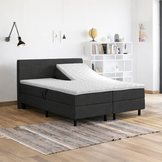 ACTIEDEAL Elektrische Boxspring | 140 x 200 - stof Antraciet | Hoofdbord Glad