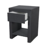 OP=OP Vaste Boxspring Zonder Matras | 180 x 200 Zwart | Hoofdbord Glad - 30 cm hoge boxen Incl. 1x Hocker met Lade