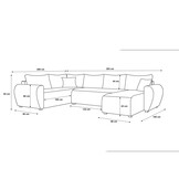 OP=OP Slaapbank met opbergruimte Max | Zwart | U-bank XL Links