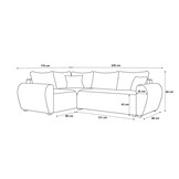 OP=OP Slaapbank met opbergruimte Max | Velvet Bordeaux | Hoekbank