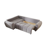 OP=OP Slaapbank met opbergruimte Max | Velvet Bordeaux | Hoekbank