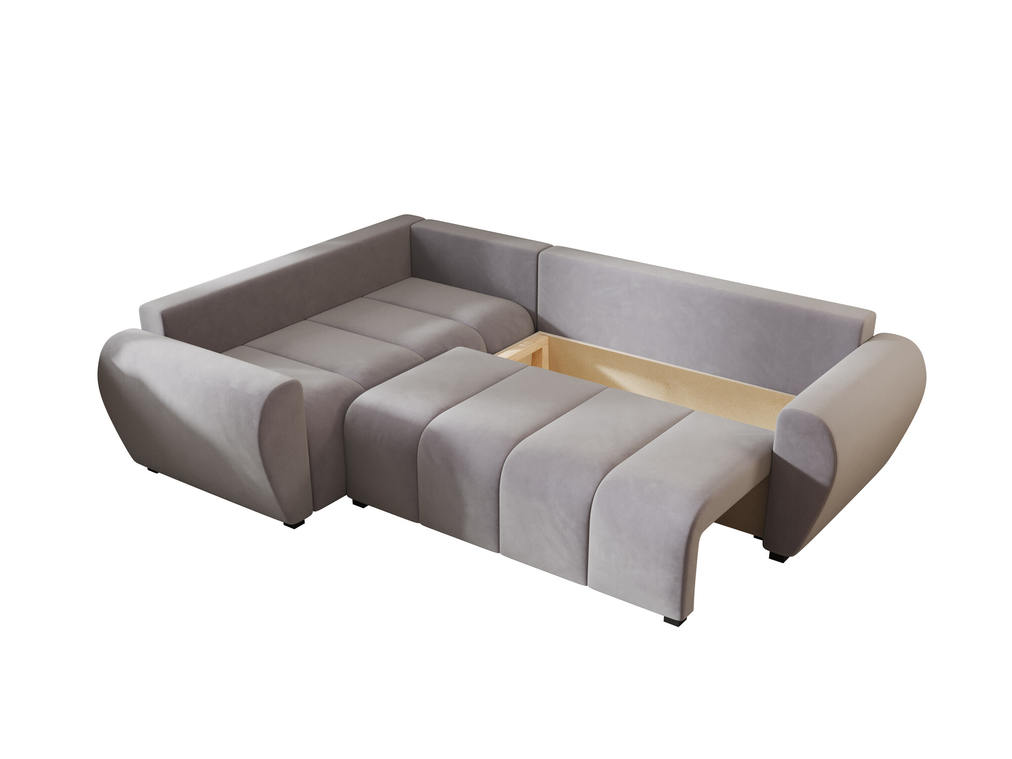 OP=OP Slaapbank met opbergruimte Max | Velvet Bordeaux | Hoekbank