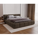 OP=OP Opberg Bed Coco | 160 x 200 - Suede Mosgroen | Incl. Metalen Frame met Gasdrukveren