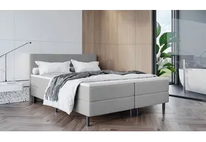 OP=OP Boxspring 120 x 200 - Grijs | Strak hoofdbord + groot matras