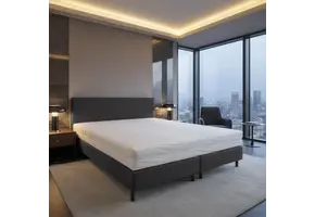 OP=OP Boxspring 140 x 220 - Antraciet | Luxe Pocketvering Hybride Matras