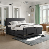OP=OP Elektrische Boxspring 180 x 200 - Antraciet | Chicago