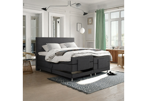 OP=OP Elektrische Boxspring 180 x 200 - Antraciet | Chicago