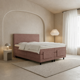 OP=OP Elektrische Boxspring  140 x 200 - Oudroze | Delux Basic - Groot Matras
