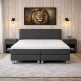 VOORDEELSET Boxspring 180 x 200 Skai Zwart | 10 stuks | Inclusief GRATIS Topmatras Koudschuim