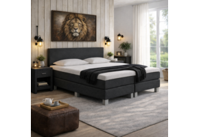 OP=OP Boxspring 200 x 220 - Zwart | Basic