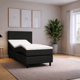 OP=OP Elektrische Boxspring 90 x 200 - Skaileer Zwart | Basic