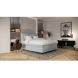 OP=OP Elektrische Boxspring 180 x 200 - Grijs | Quattro - 1x Groot Stevig Pocketvering