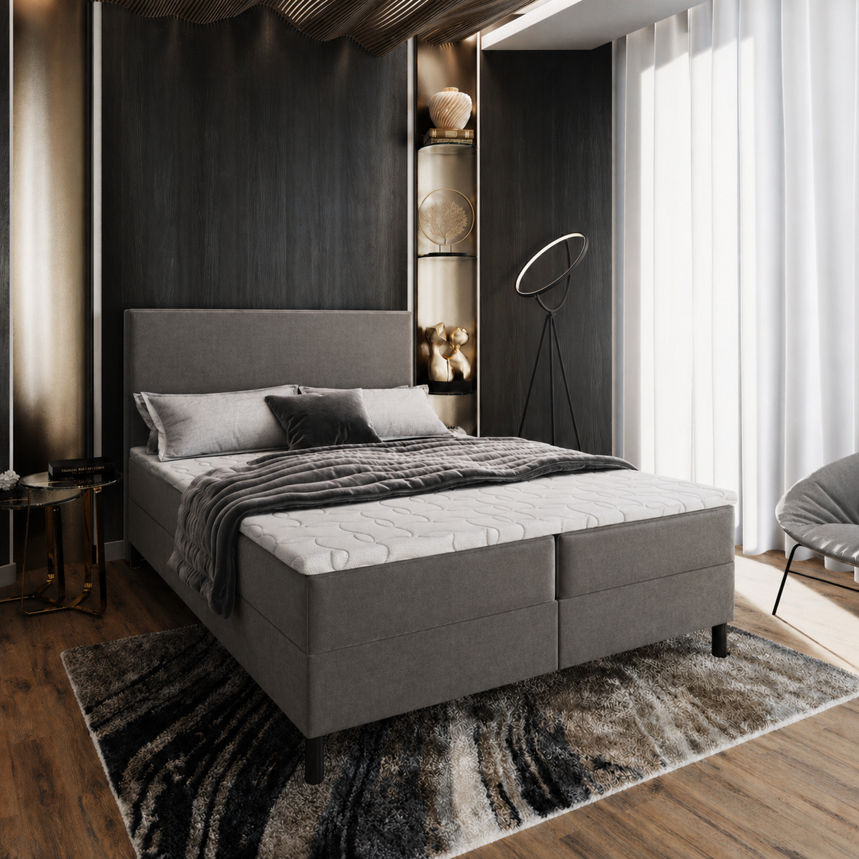 ACTIEDEAL Boxspring 180 x 200 - Velvet Taupe | Basic