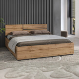 OP=OP Houten Bed met Opbergruimte 160 x 200 - Wotan Eiken | Crotone