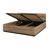 OP=OP Houten Bed met Opbergruimte 160 x 200 - Wotan Eiken | Crotone