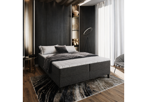 OP=OP Boxspring 160 x 220- Antraciet | Basic - Zonder hoofdbord