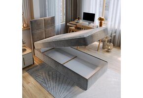 OP=OP Opberg Boxspring 90 x 200 - Antraciet | Levi