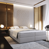 OP=OP Opberg Boxspring 180 x 220 - Grijs | Zonder Hoofdbord