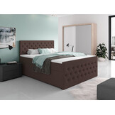OP=OP Opberg Boxspring 180 x 200 - Velvet Taupe | Fondi - Incl. Voetbord