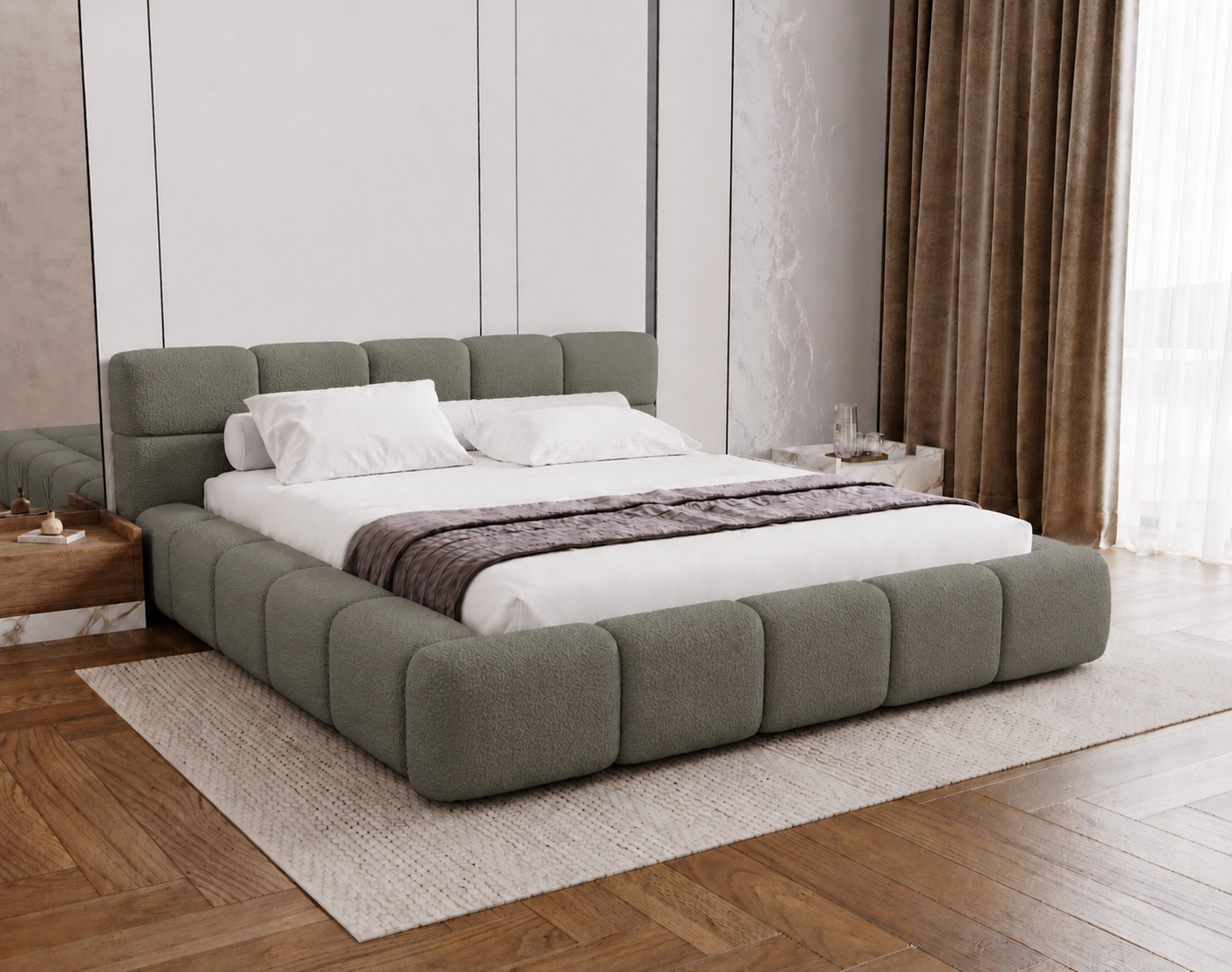 OP=OP Opberg Bed 180 x 200 - Lindegroen | Coco