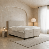 OP=OP Elektrische Boxspring Delux | 200 x 220 Naturel Beige