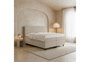 OP=OP Elektrische Boxspring Delux | 200 x 220 Naturel Beige