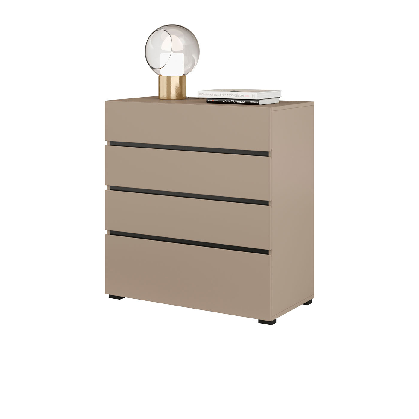 OP=OP Ladekast Crotone - Taupe - 4 Lades