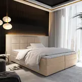 2dekans Opbergboxspring 160 x 200 Beige + GRATIS Topmatras | Niet in originele verpakking + stofschade