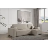 2dekans Opberg Slaapbank Ribstof Beige Karlo | Niet in originele verpakking + Sierkussens ontbreken