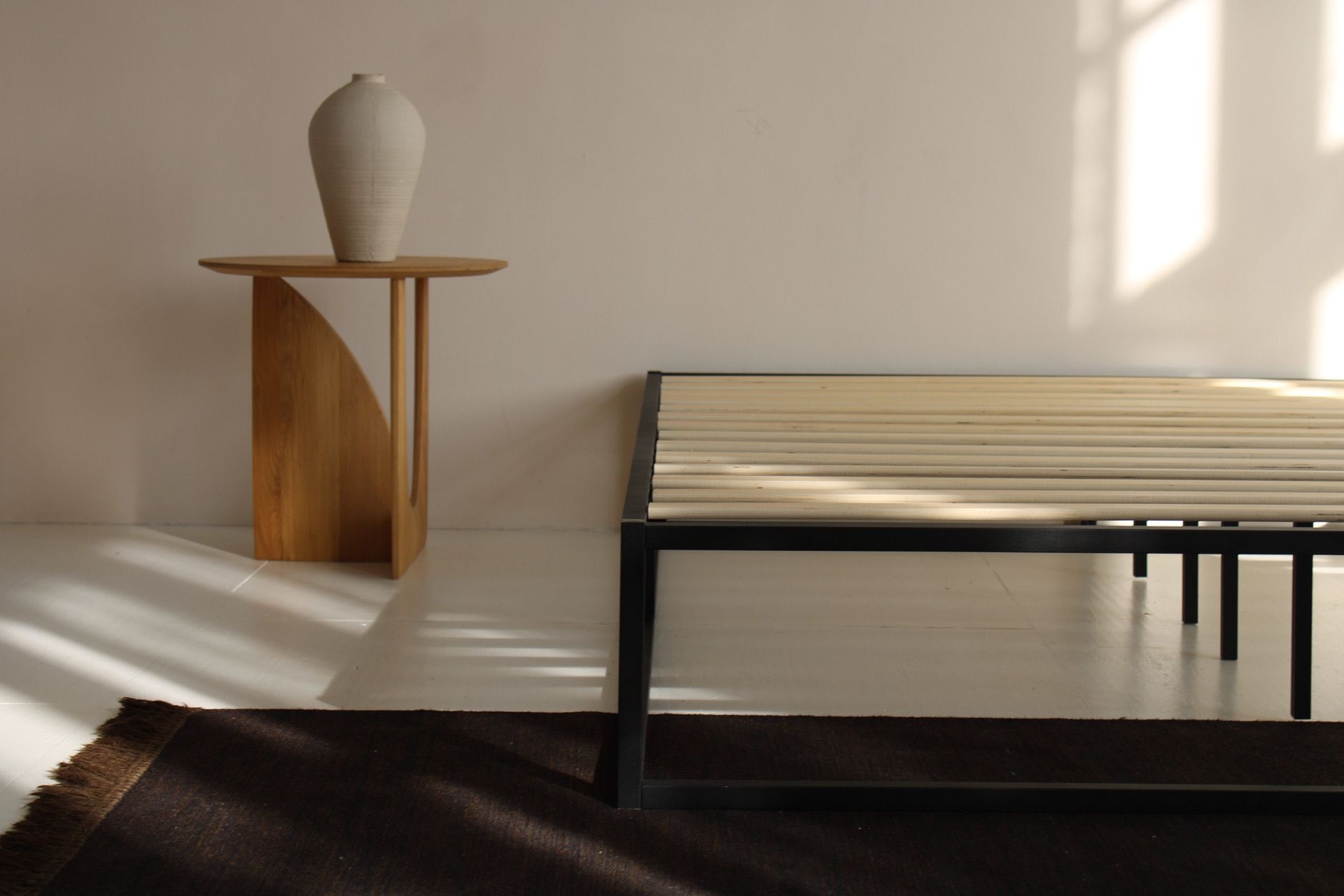 2dekans Bedframe Metaal 90 x 200 Zwart | Verpakking beschadigd
