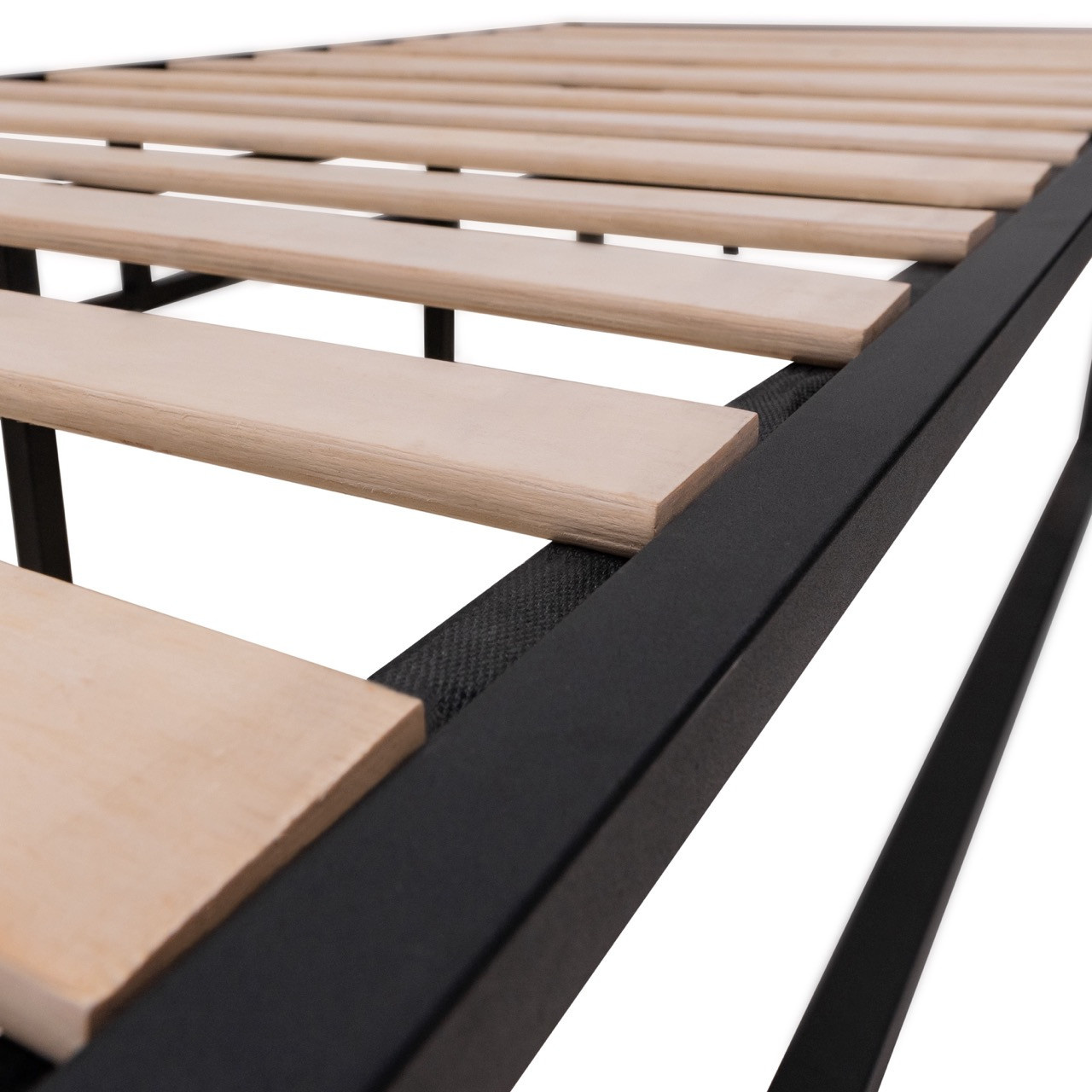 2dekans Bedframe Metaal 90 x 200 Zwart | Verpakking beschadigd