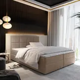 2dekans Opbergboxspring 160 x 200 Taupe Levi + GRATIS Topmatras | Niet in originele verpakking