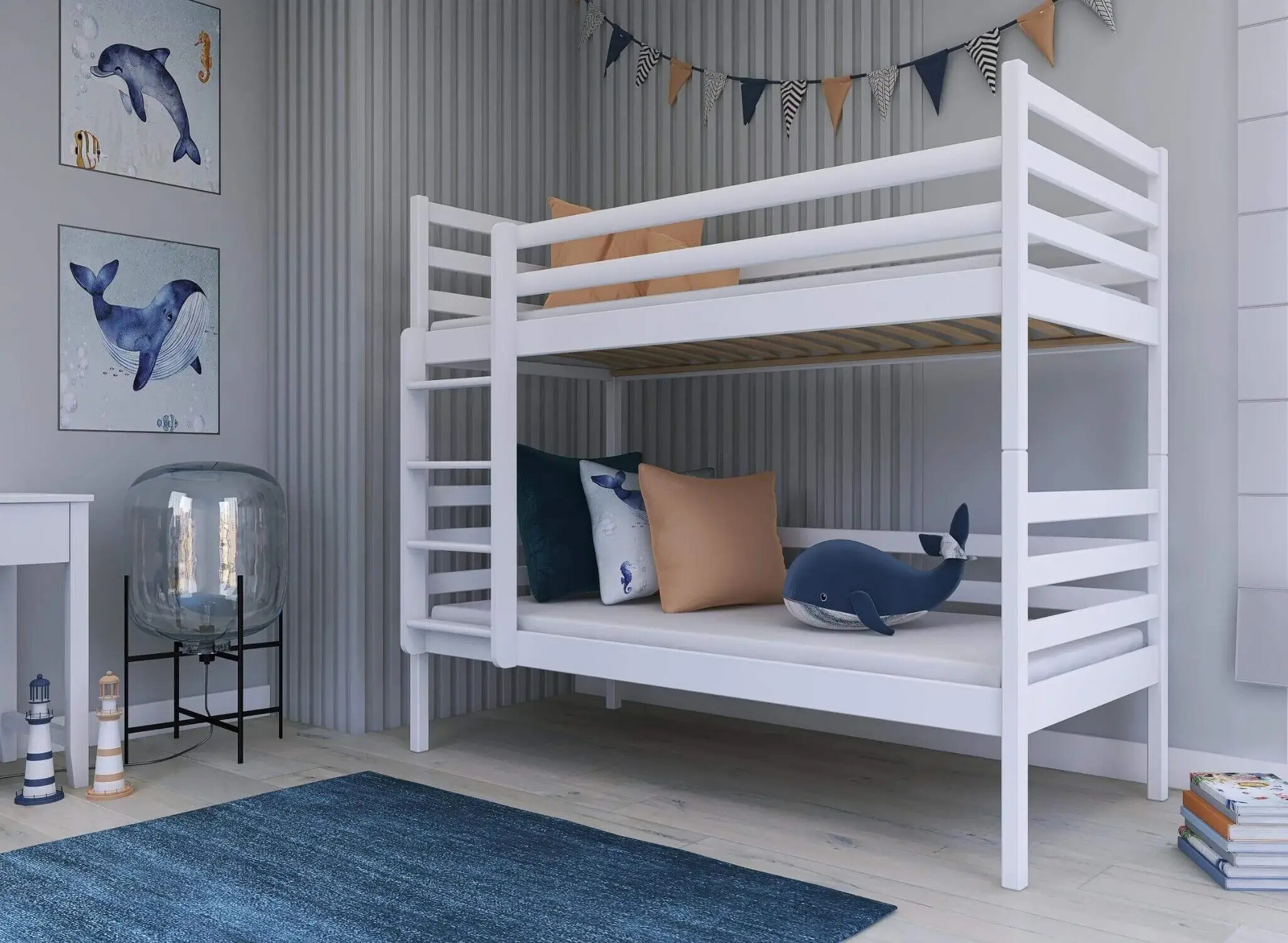 OP=OP Stapelbed met Lade 90 x 200 Wit | Nino